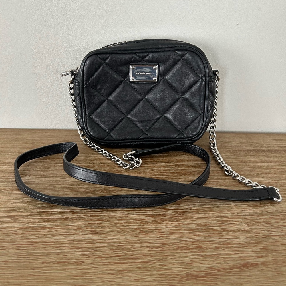 Michael Kors Jet Set Quilted Crossbody Bag - Black